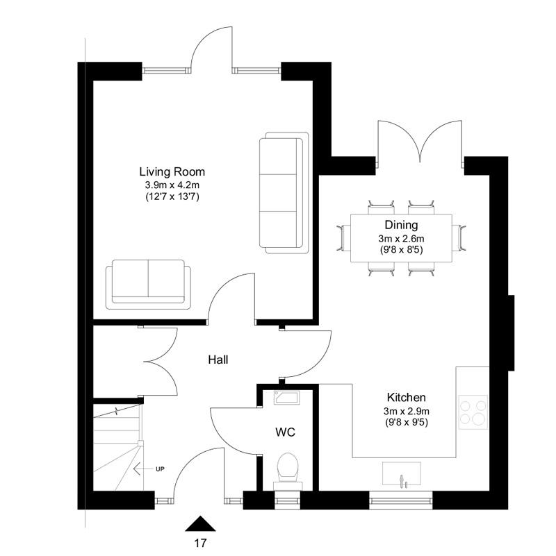 Plot 17 Plans Oakley Gardens Development - Dion Homes - London, Surrey NT1 3GJ