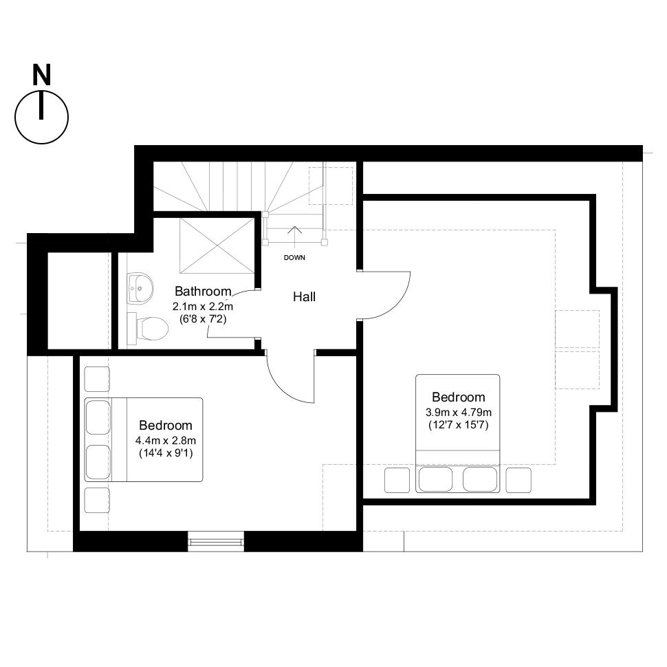 Plot 09 Floor Plan Oakley Gardens Development - Dion Homes - London, Surrey NT1 3GJ